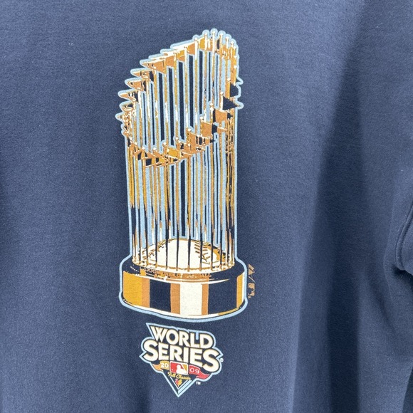 New York Yankees 2009 Sweatshirt Hoodie Men's XL World Series Memorabilia Navy - Picture 4 of 12